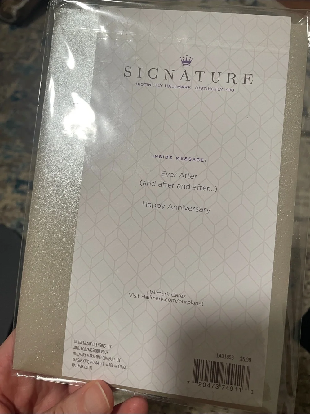 🖤5/$25 new hallmark greeting card silver envelope crystal glitter